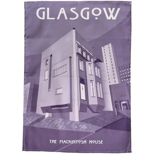 Glasgow - Mackintosh House Tea Towel - Dish Towel - Architecture Art - Art Noveau