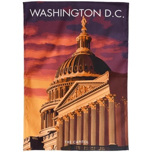 Washington DC Capitol Tea Towel - Torchon - Coton biologique - Cadeaux éthiques