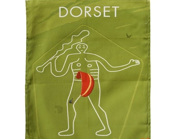 Cerne Abbas Giant Tea Towel: Dorset Art Dish Towel