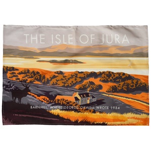 Isle of Jura - Barnhill Tea Towel - Kitchen Towel - Scottish Islands - George Orwell