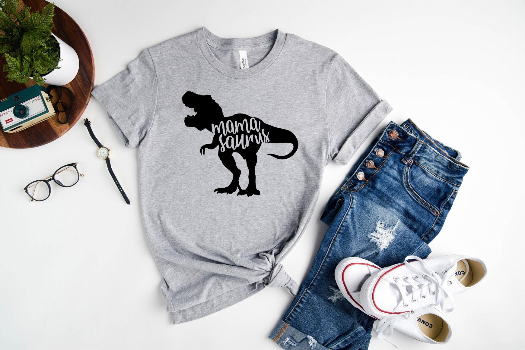 Mama Saurus Shirt Dinosaur Mama Shirt Mom Saurus Shirt | Etsy