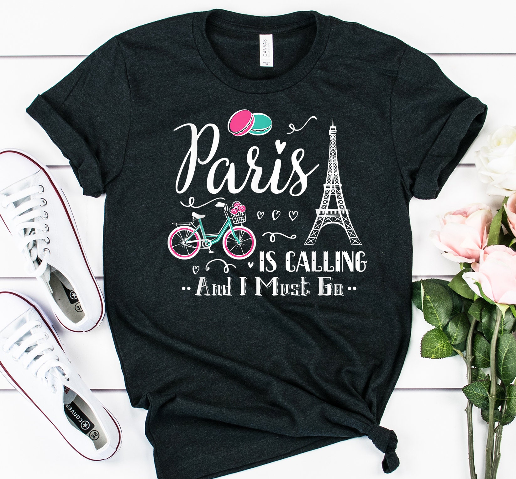 Paris Is Calling I Must Go Tshirt Paris France Shirt Eiffel Etsy