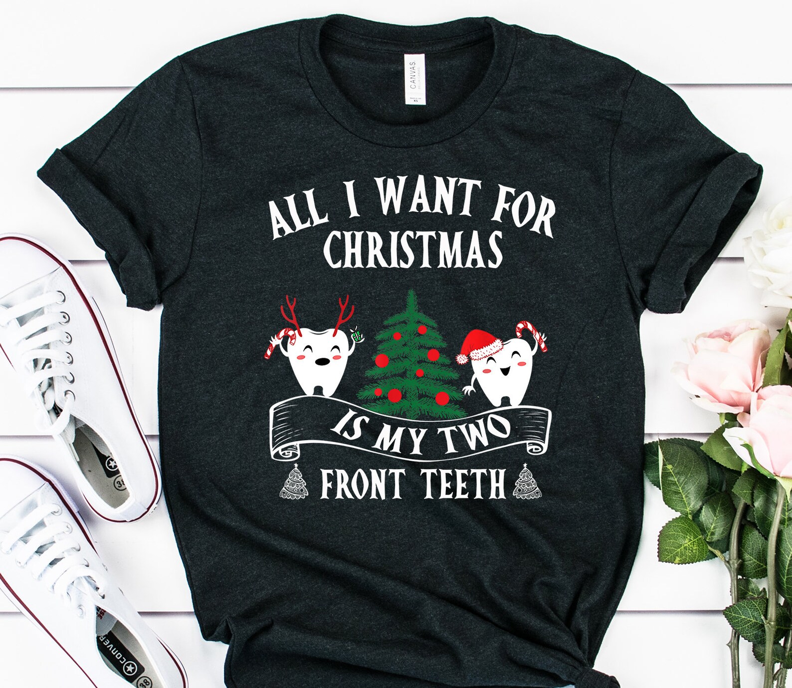 Funny Christmas TShirt All I Want For Christmas Is My Two Etsy Funny Tshirts Christmas