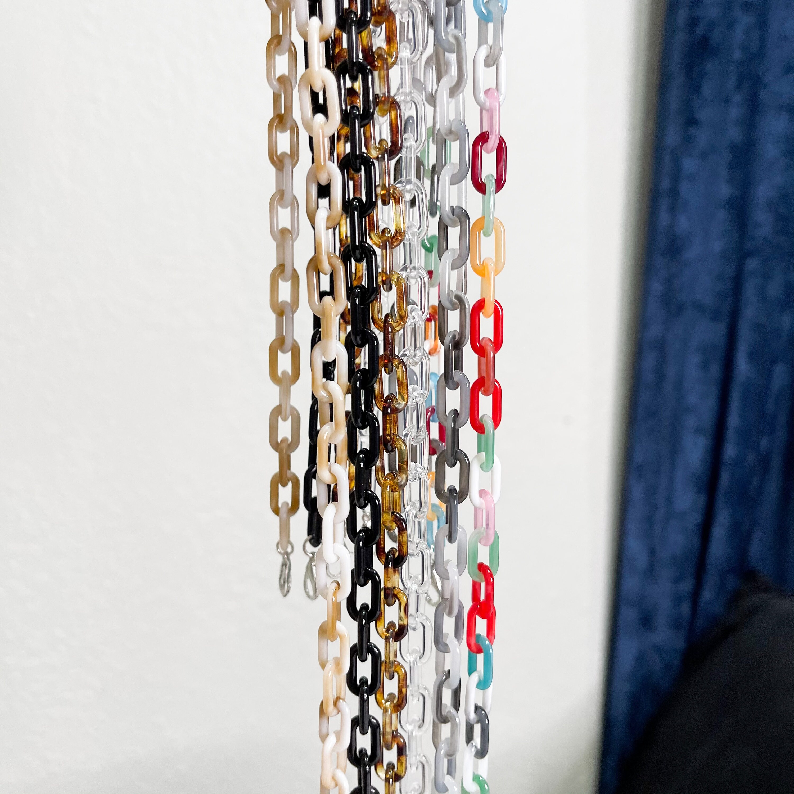 ✨NEW Elegant Gold tone rainbow acrylic Sunglasses face mask Chain Rainbow Face Mask Necklace | Keep Calm & Shine On | KAQCHI main image 2