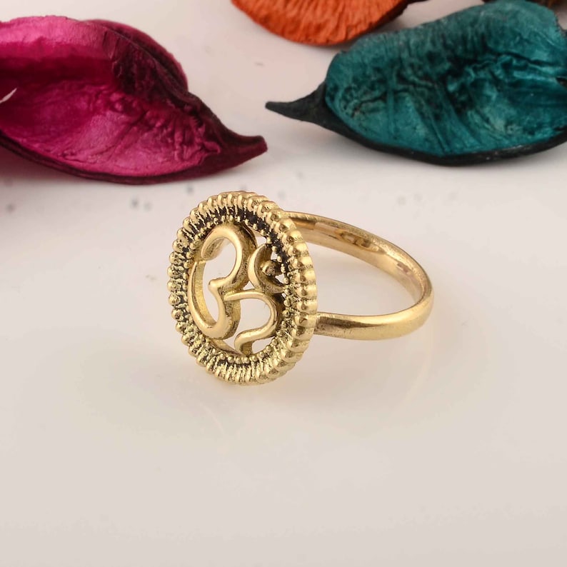 Brass Ring God Gift Ring Handmade Ring Ethnic Ring Dainty Ring Religious Ring OM Ring Women Ring Unique ring