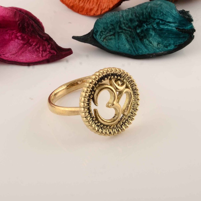 Brass Ring God Gift Ring Handmade Ring Ethnic Ring Dainty Ring Religious Ring OM Ring Women Ring Unique ring