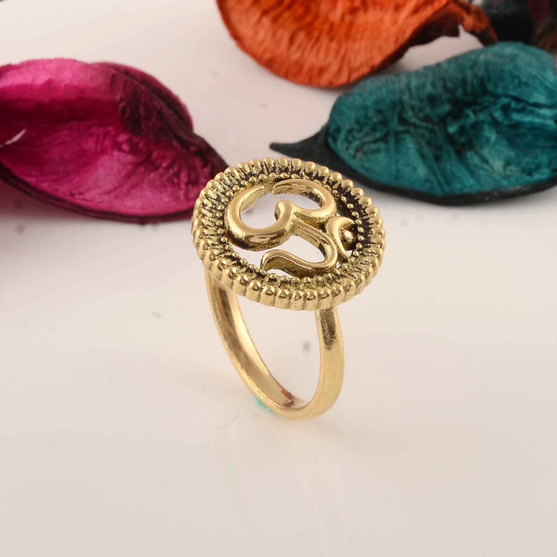 Brass Ring God Gift Ring Handmade Ring Ethnic Ring Dainty Ring Religious Ring OM Ring Women Ring Unique ring