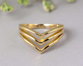 Chevron Ring, 14k Gold Filled Ring, Stacking Ring, Ring For Women, Dainty Ring, Silver Ring, Boho Ring, Statement Ring, Handmade Ring