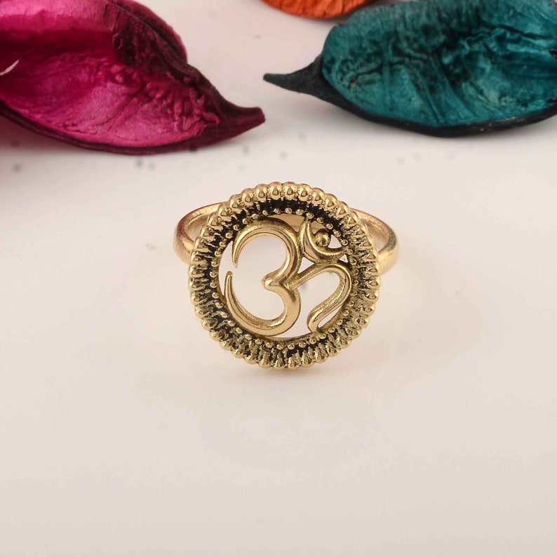 Brass Ring God Gift Ring Handmade Ring Ethnic Ring Dainty Ring Religious Ring OM Ring Women Ring Unique ring