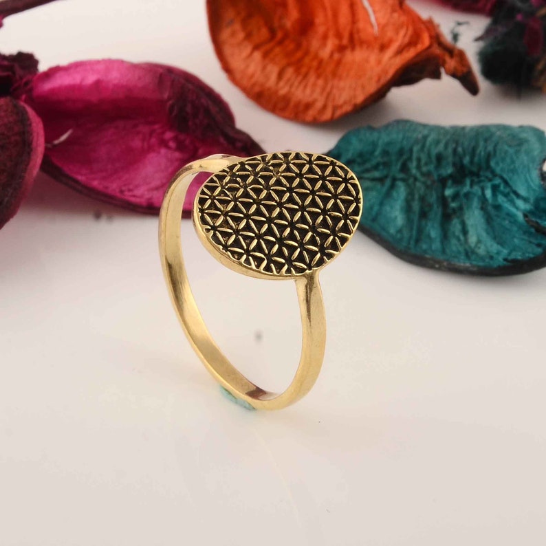 Yoga ring Designer Brass Ring Gift for her Promise Ring Engagement Band ring Yoga ring Fashion Ring Solitaire Ring