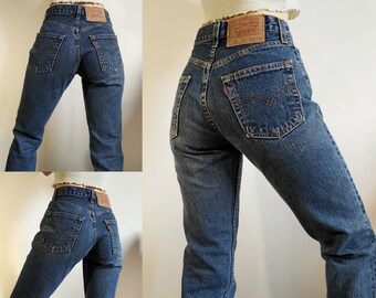 Vintage Levi's 534 jeans size 24, dark wash, Made in 1997