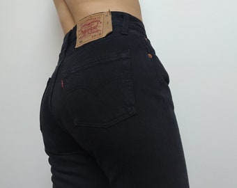 Levi's 501 Vintage W27 L34 Black Wash / Made in UK Levi's 90s Jeans / Classic Straight Leg Denim