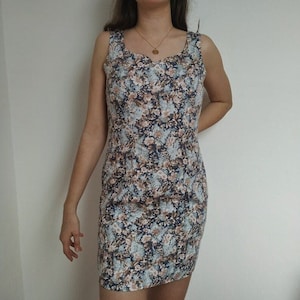 Vintage Laura Ashley Floral Dress / Size S-M /Made in UK / Cotton dress