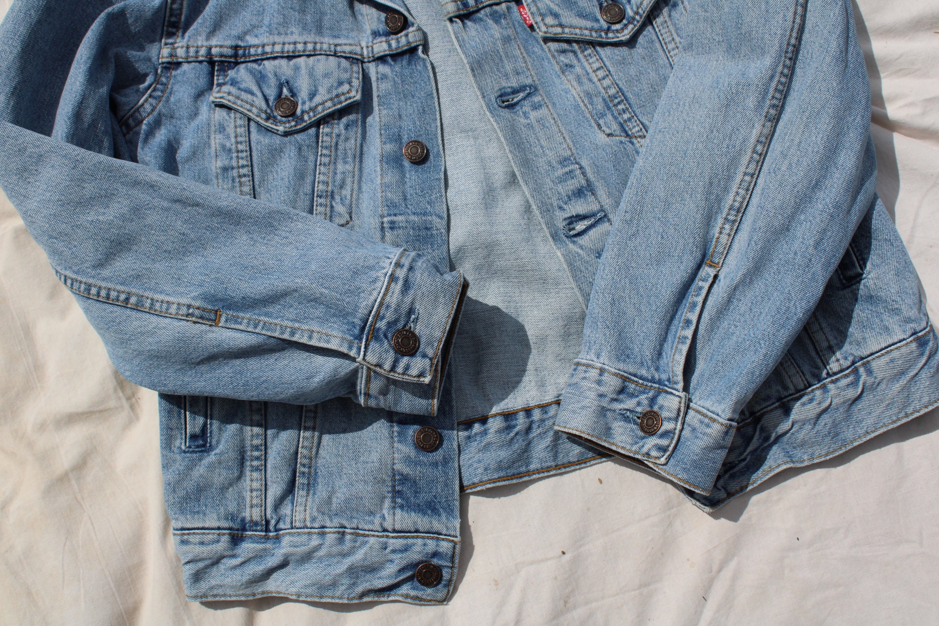 Vintage Levis Denim Trucker Jacket for Women / Size XS-S Vintage Levis Denim Trucker Jacket for Women / Size XS-S