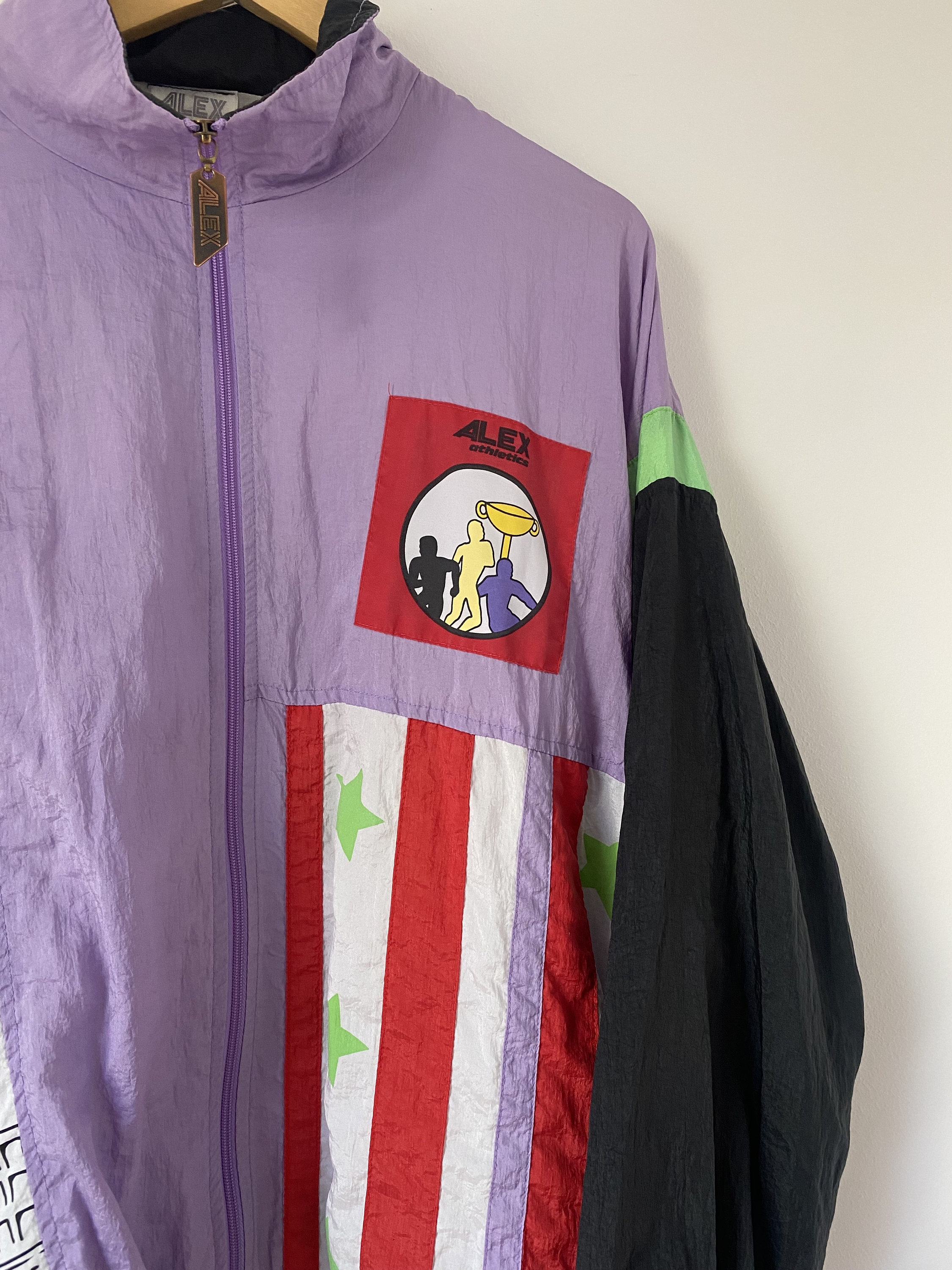 Vintage Swoosh Windbreaker in Purple / Alex Athletics Sport Vintage Swoosh Windbreaker in Purple / Alex Athletics Sport
