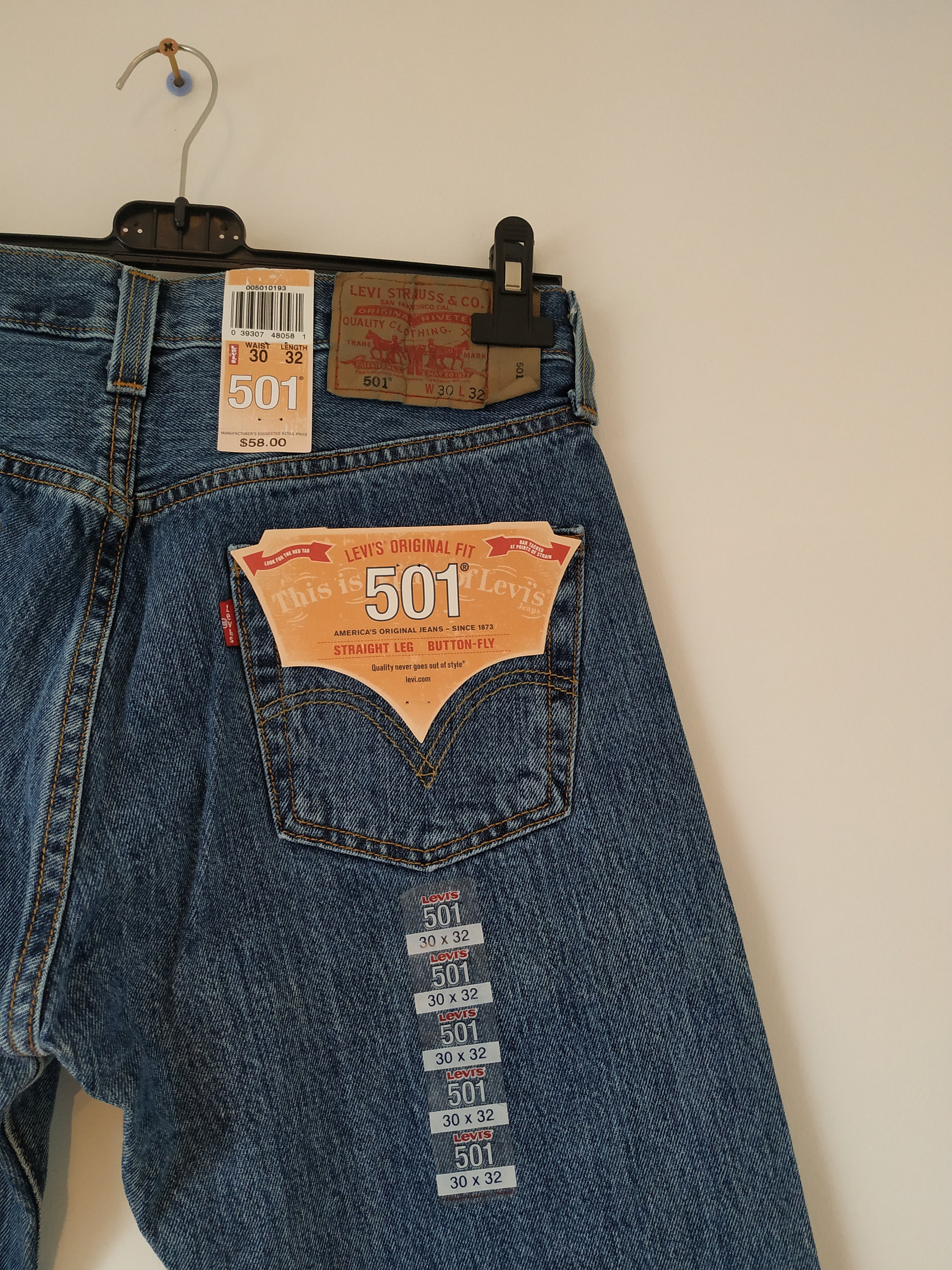 XS/25 DEADSTOCK 501 Levi's Jeans Brand New 501 Levis -  Sweden