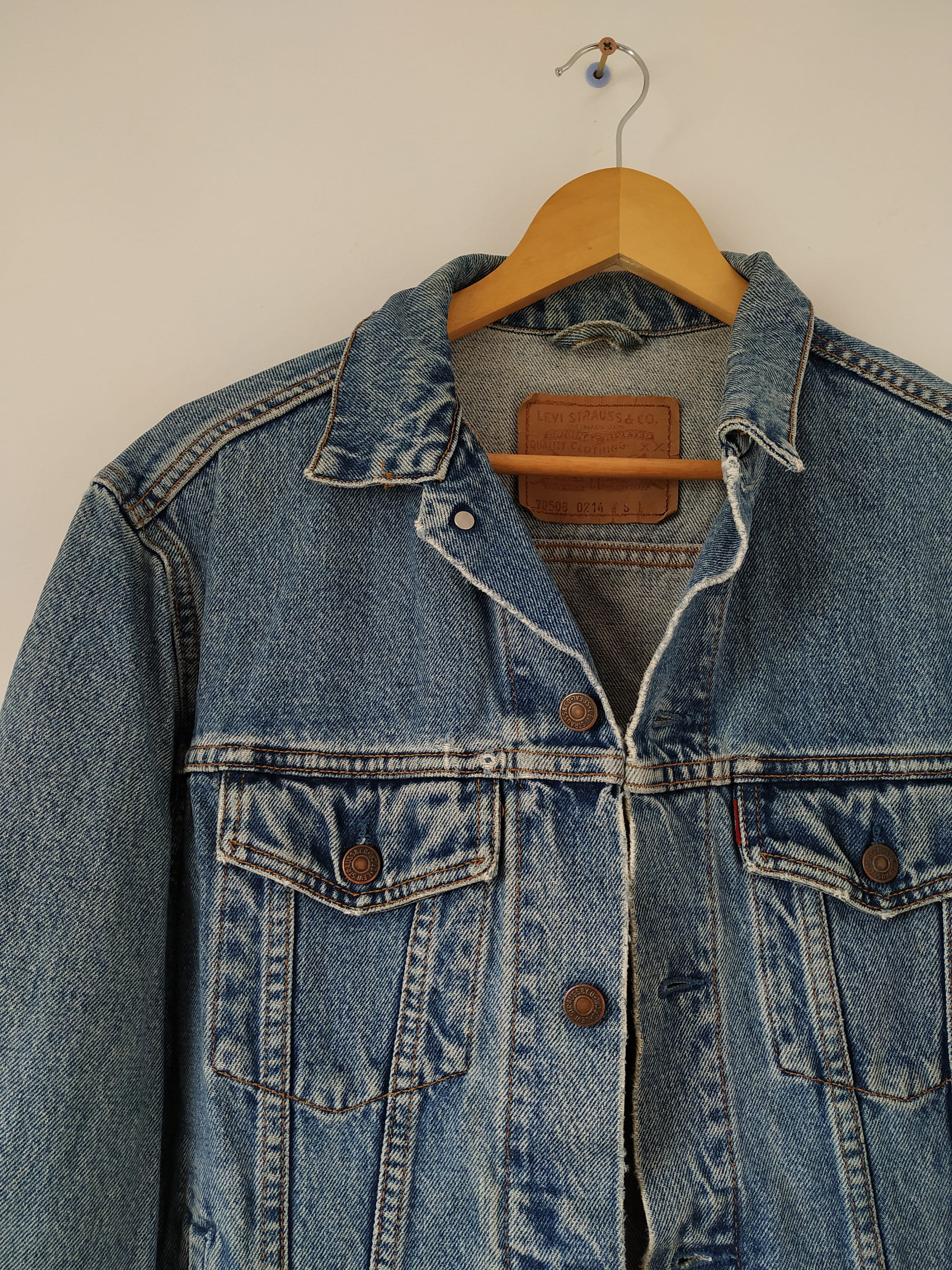 Vintage Levis Denim Jacket for Women Size XS S 90s Levis