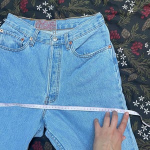 Vintage Levis 901 jeans W28 L30 Light Blue Wash 90s Levis Jeans image 10