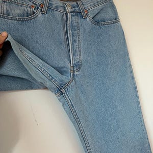 Vintage Levis 901 jeans W28 L30 Light Blue Wash 90s Levis Jeans image 4