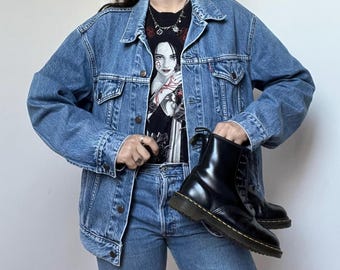Vtg 80s 90s Levi's 70507 0218 Denim Trucker Jacket Medium Wash