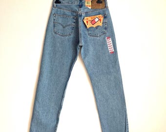 Vintage Levi's 501 Made in USA 90s Jeans High Waist Classic Blue
