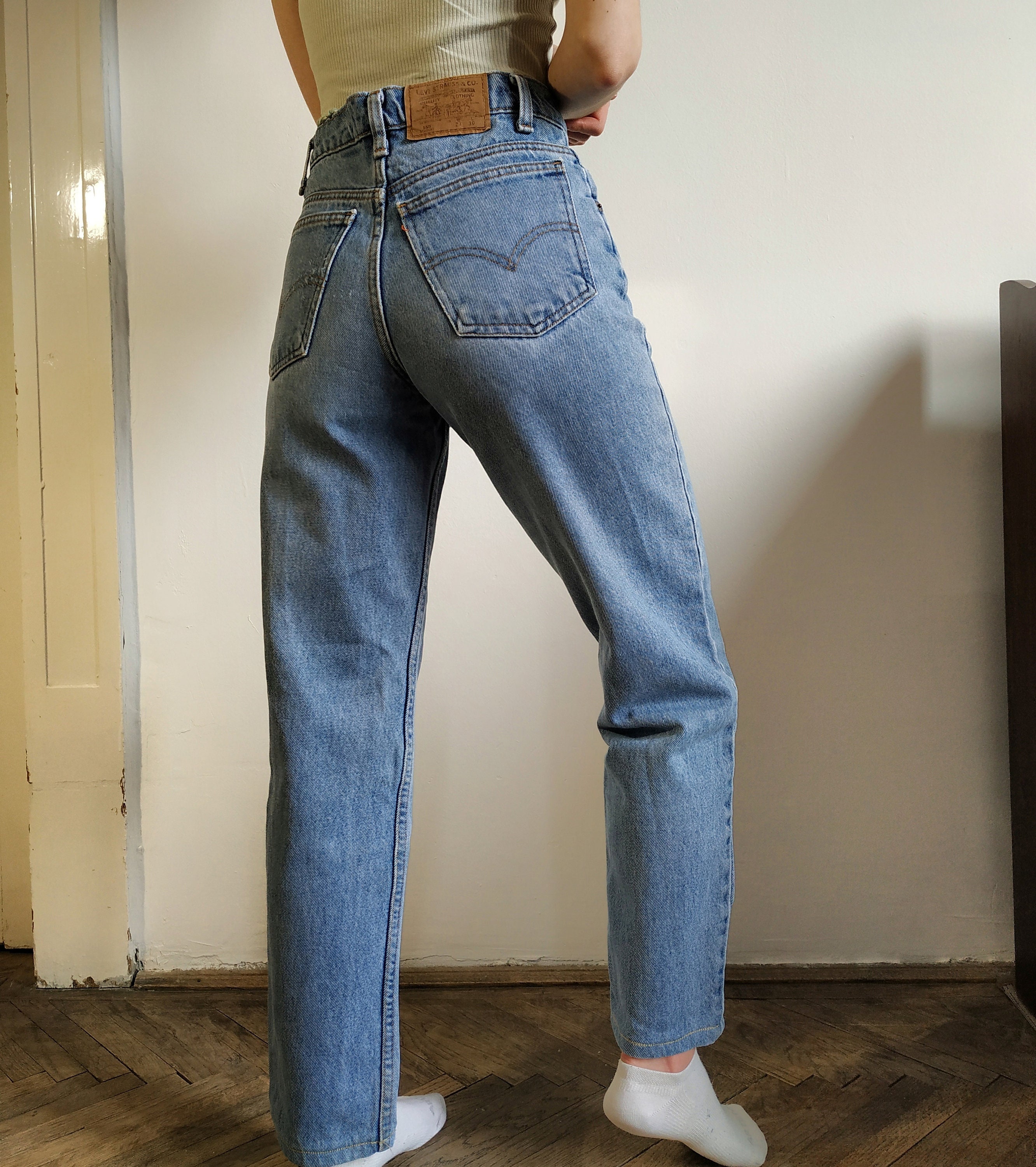 Levis 550 Jeans Student W26 L28 / Made in USA 90s / Medium Wash - Etsy