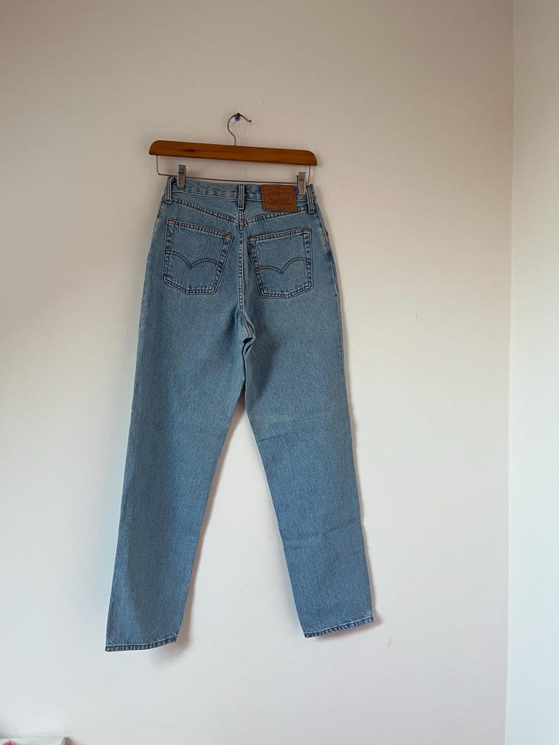Vintage Levis 901 jeans W28 L30 Light Blue Wash 90s Levis Jeans image 7