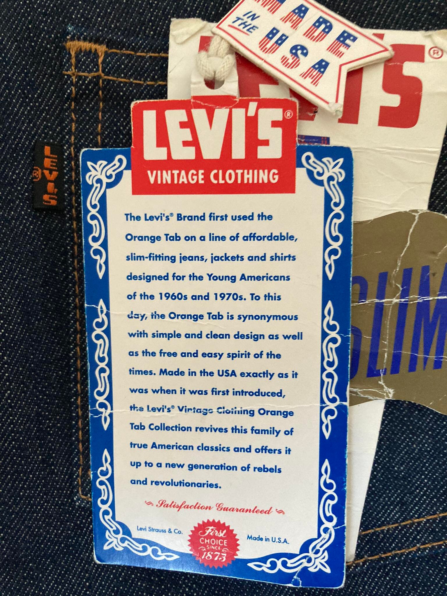 Levis Vintage Clothing 1965s 606 Made for Women / Made in USA