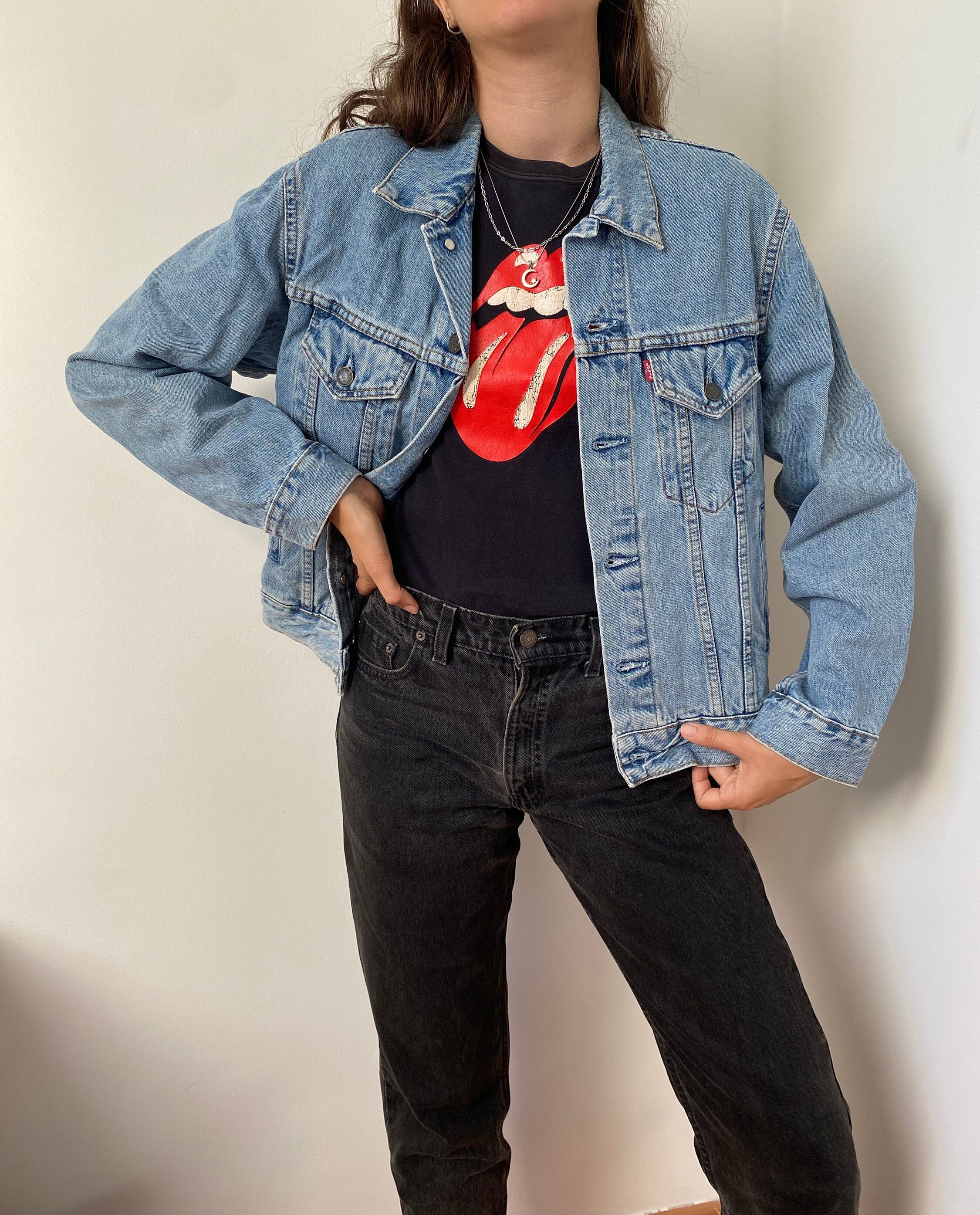 Vintage Levis Denim Trucker Jacket for Women / Size XS-S Vintage Levis Denim Trucker Jacket for Women / Size XS-S