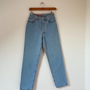 Vintage Levis 901 jeans W28 L30 Light Blue Wash 90s Levis Jeans image 5