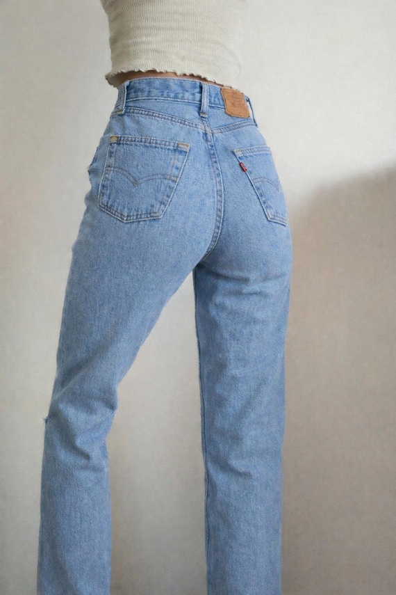Vintage Levis 901 jeans W28 L30 Light Blue Wash 90s Levis Jeans