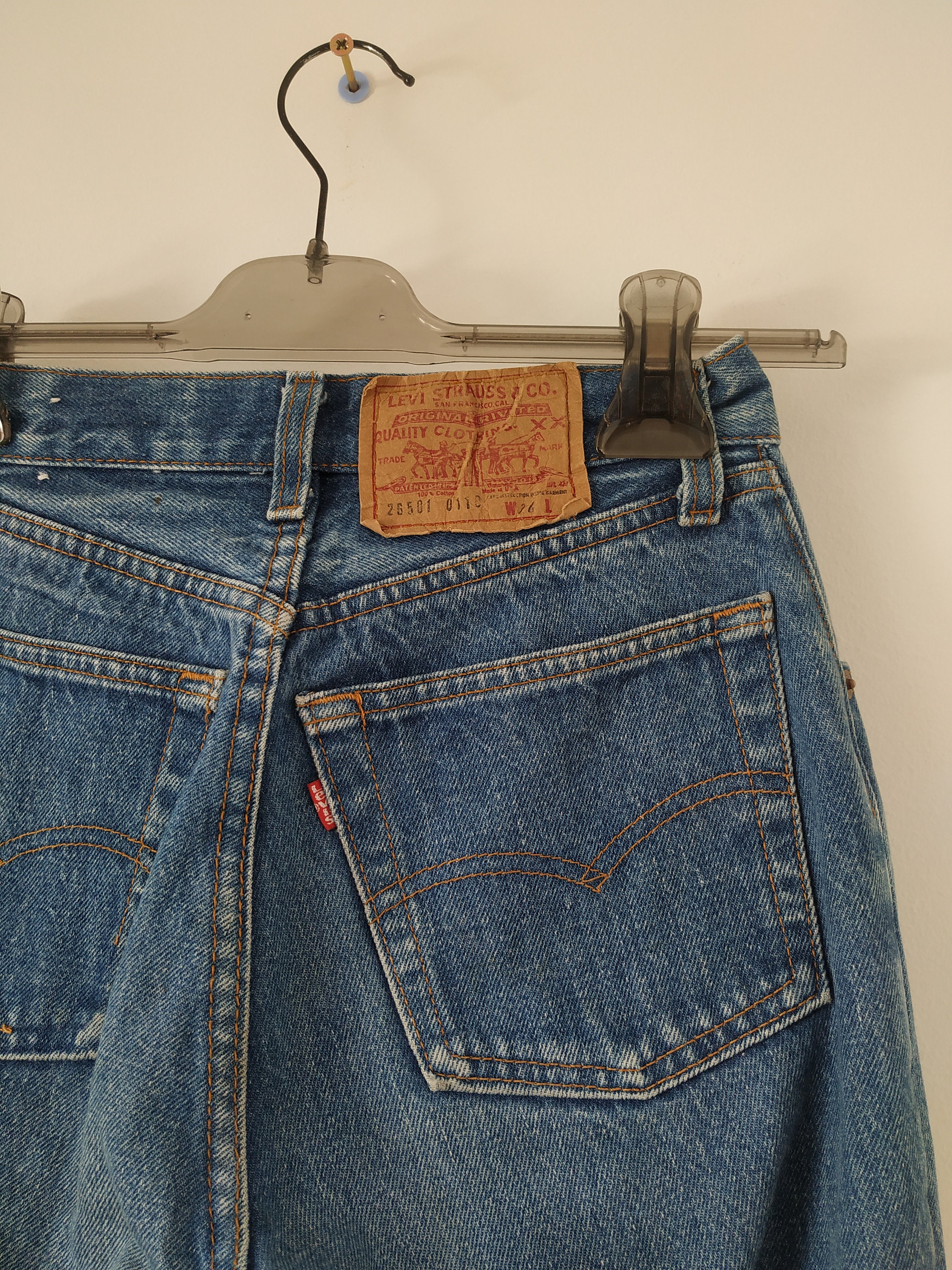 Levis 501 Vintage W24 L32 Made in USA 80s Dark Blue Wash Levis 501 Vintage W24 L32 Made in USA 80s Dark Blue Wash