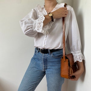 Real leather bag for women / Trachten Bag / Vintage Folk leather bag / Boho Leather / Leather Shoulder Bag / Handmade leather bag
