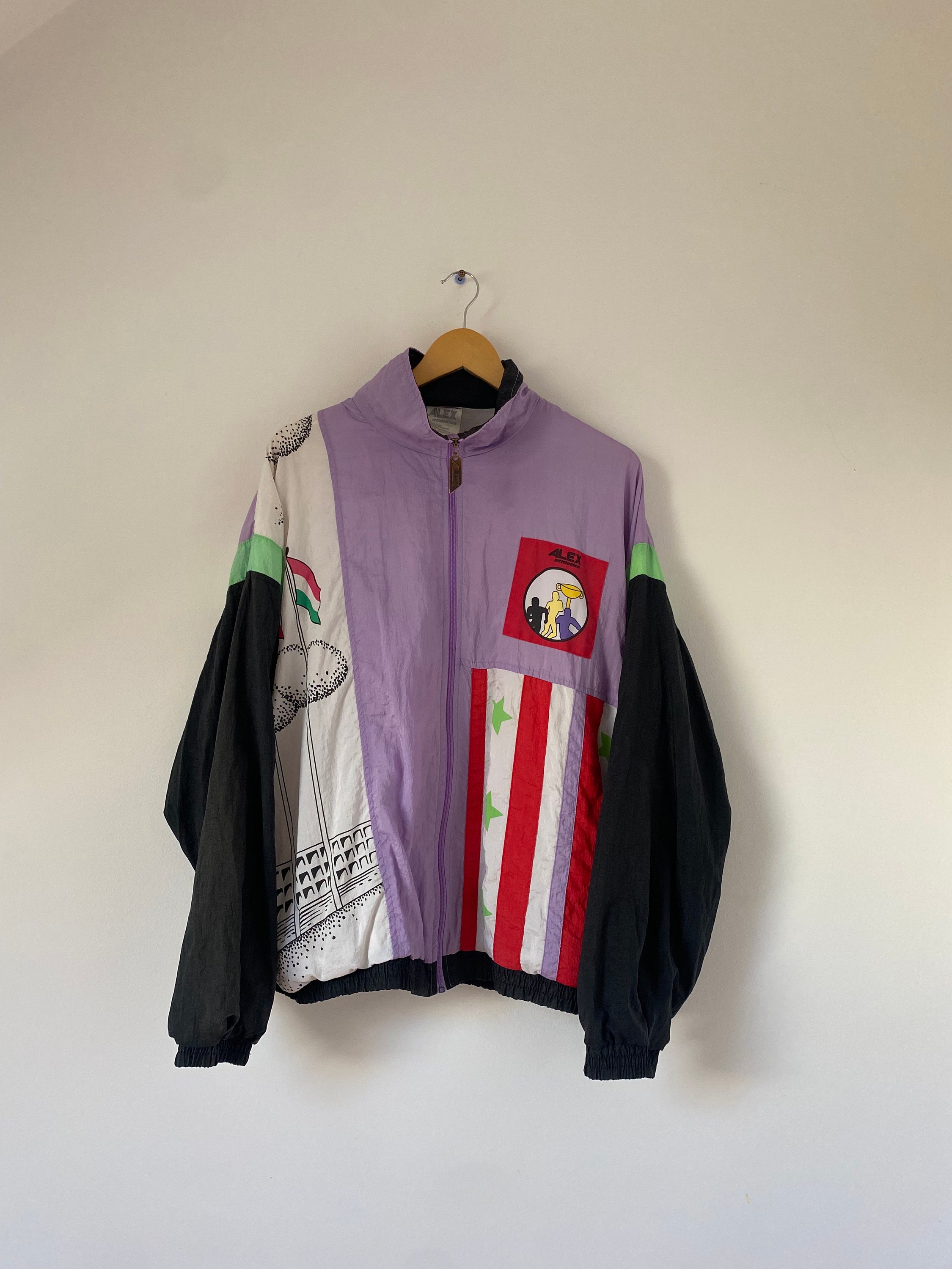 Vintage Swoosh Windbreaker in Purple / Alex Athletics Sport Vintage Swoosh Windbreaker in Purple / Alex Athletics Sport