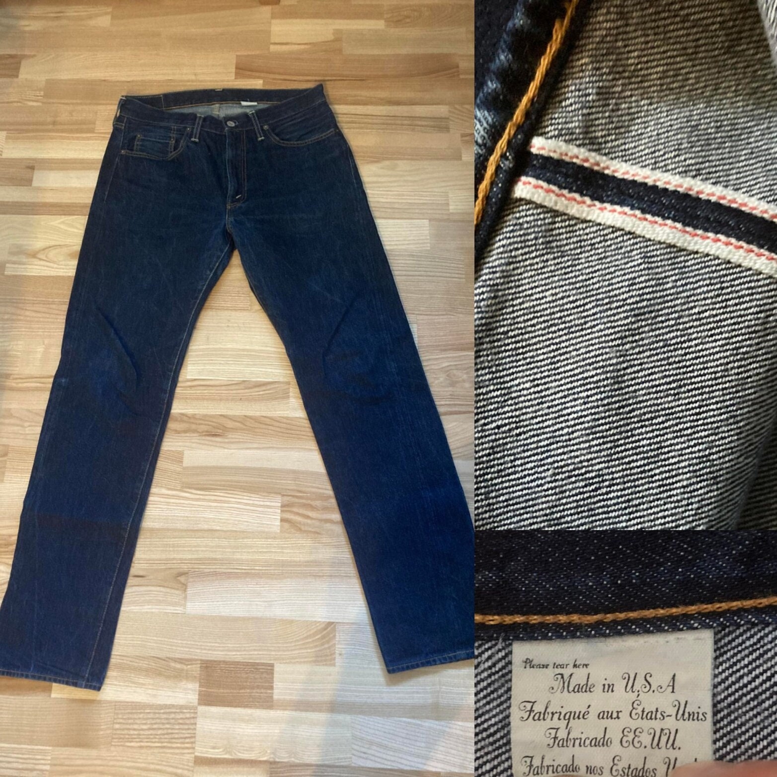 LVC Levi’s Vintage Clothing 501 1978 Raw Selvedge Slim Fit Denim Jeans  28X34 USA