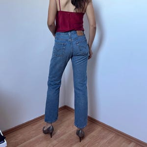 Levis 501 Vintage W28 L30 / Made in USA 90s - Medium Blue wash 1990s / Straight Leg Jeans