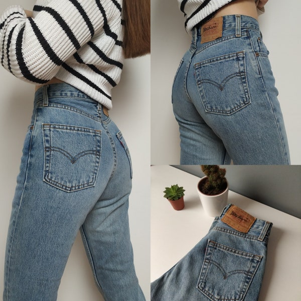 Vintage Levis Jeans Size 24-25 / Deadstock Levis 535 Jeans Light Wash Deadstock with Tags 90s