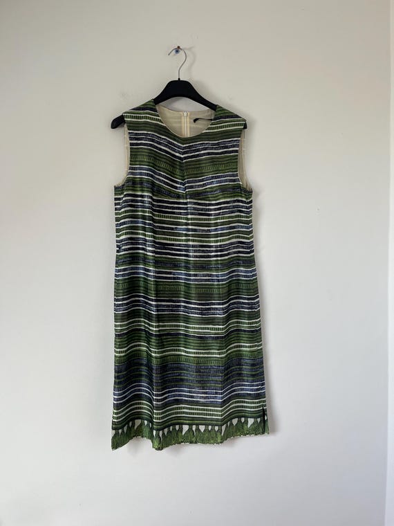 hugo boss dress green V-Neck Knee-Length Dress