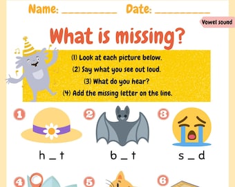 Phonics Worksheets -CVC and Sight Words for Kindergarten/First Grade (18 worksheets)