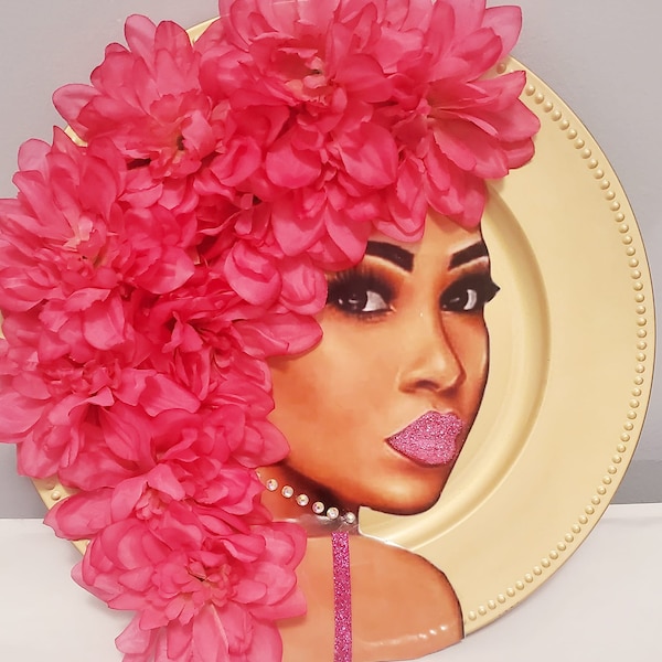 Diva Plates, Diva Charger Plate, Custom Charger Plate, Home Decor