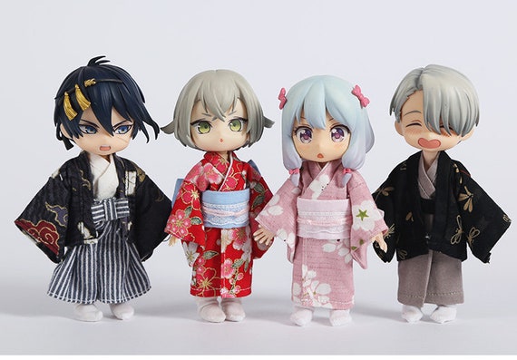 オビツ11 人形用 着物セット OB11、1/12 BJD SD 人形用 衣装 ドレス 