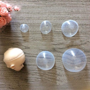 1/8 1/6 1/4 1/3 Head Clear Silicone Wig Cap Protection Cover for BJD Doll Anti-Slip MSD SD Dollfie Protector