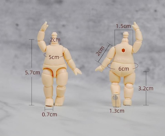 3 Colors YMY Small 5.7cm Tall Body Doll Body Obitsu