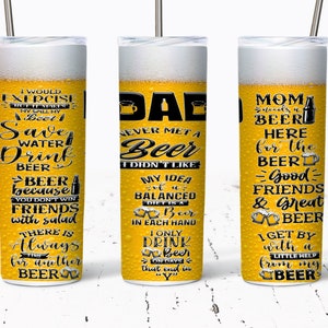 Funny Beer Tumbler Wrap, 20oz Skinny Tumbler Sublimation Designs for Straight/Tapered Tumbler For Beer Design  PNG