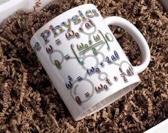 I Just Love Physics 3D Mug Wrap, 11oz And 15oz Sublimation Mug Template, Mug Sublimation Design, Mug PNG Design, Physics Teacher Mug PNG