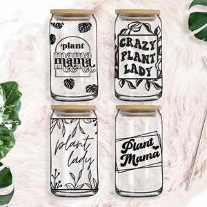 Plant Mom Bundle • 16oz Libbey Beer Glass Cutfile, Svg Dxf Png Files Digital Download