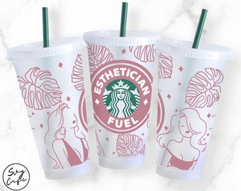 Esthetician Fuel Svg for Starbucks Venti Cold Cup 24 oz.