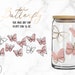 Butterfly Line Art • 16oz Glass Can Cutfile, Svg Dxf Png Files Digital Download 