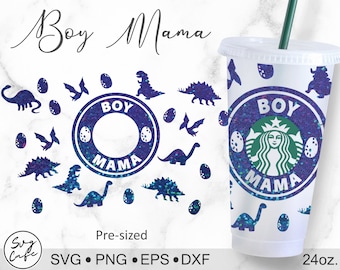 Boy Mom SVG, Boy Mama SVG, Boy Mom svg For Starbucks Venti cold cup 24 oz