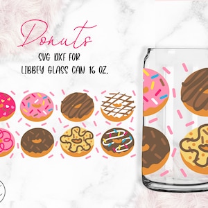Donut • 16oz Libbey Cutfile, Svg Dxf Png File Digital Download